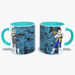 Mug azul con diseño de Dragon Ball Z- Vegeta
