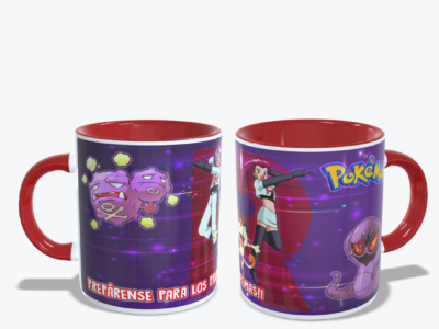 Mug Vinotinto Pokémon - Equipo Rocket