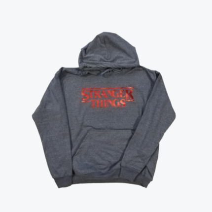 buzo gris de la serie stranger things