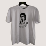 Camiseta blanca con diseño de diego maradona