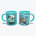 Mug Azul con diseño de Boba Fett