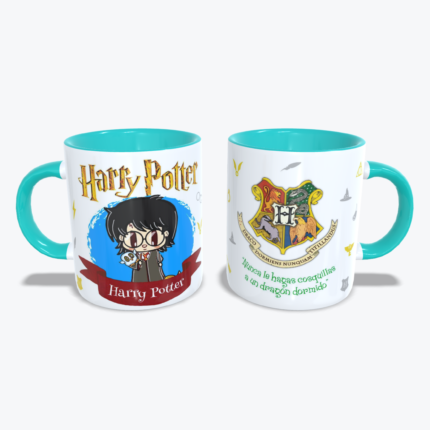 Mug Azul con diseño de Harry Potter