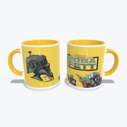 Mug Amarillo con diseño de Boba Fett