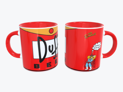 Mug Rojo Los Simpson Duff