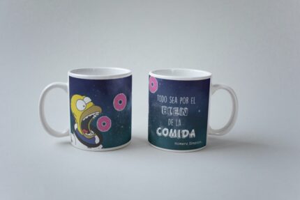 mug de cerámica con diseño de los Simpson