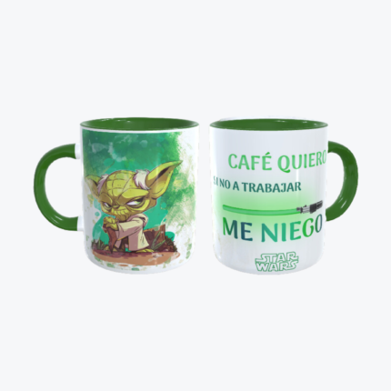 mug de cerámica con diseño de star wars