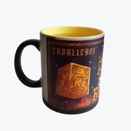 mug mágico con diseño de los caballeros del zodiaco