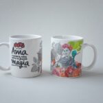 mug de cerámica con diseño de frida kahlo