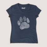 Camiseta blanca de dama con diseño de Huella