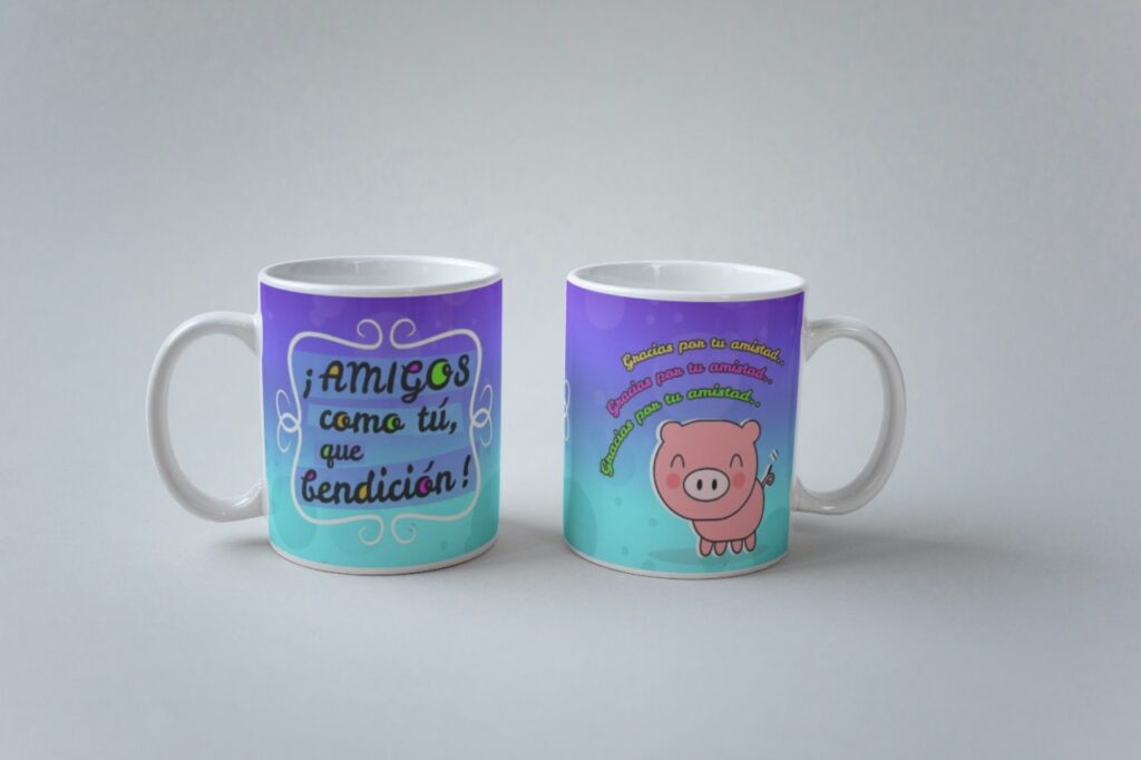 mug de cerámica con diseño de amistad