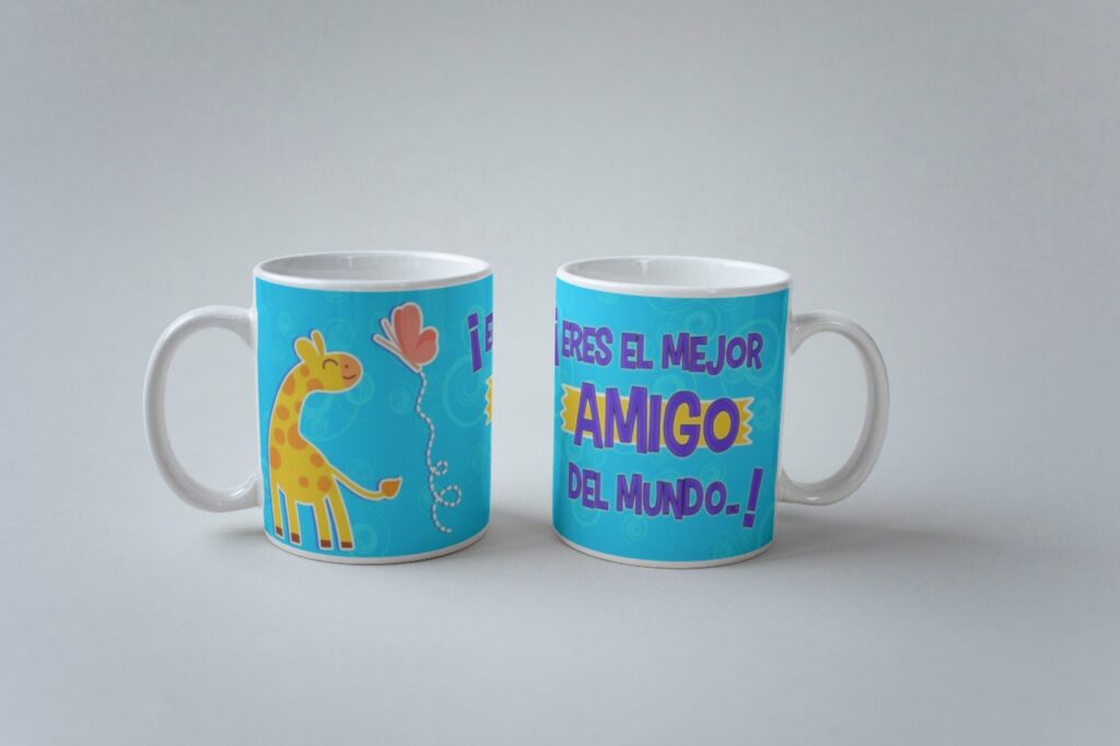 mug de cerámica con diseño de amistad