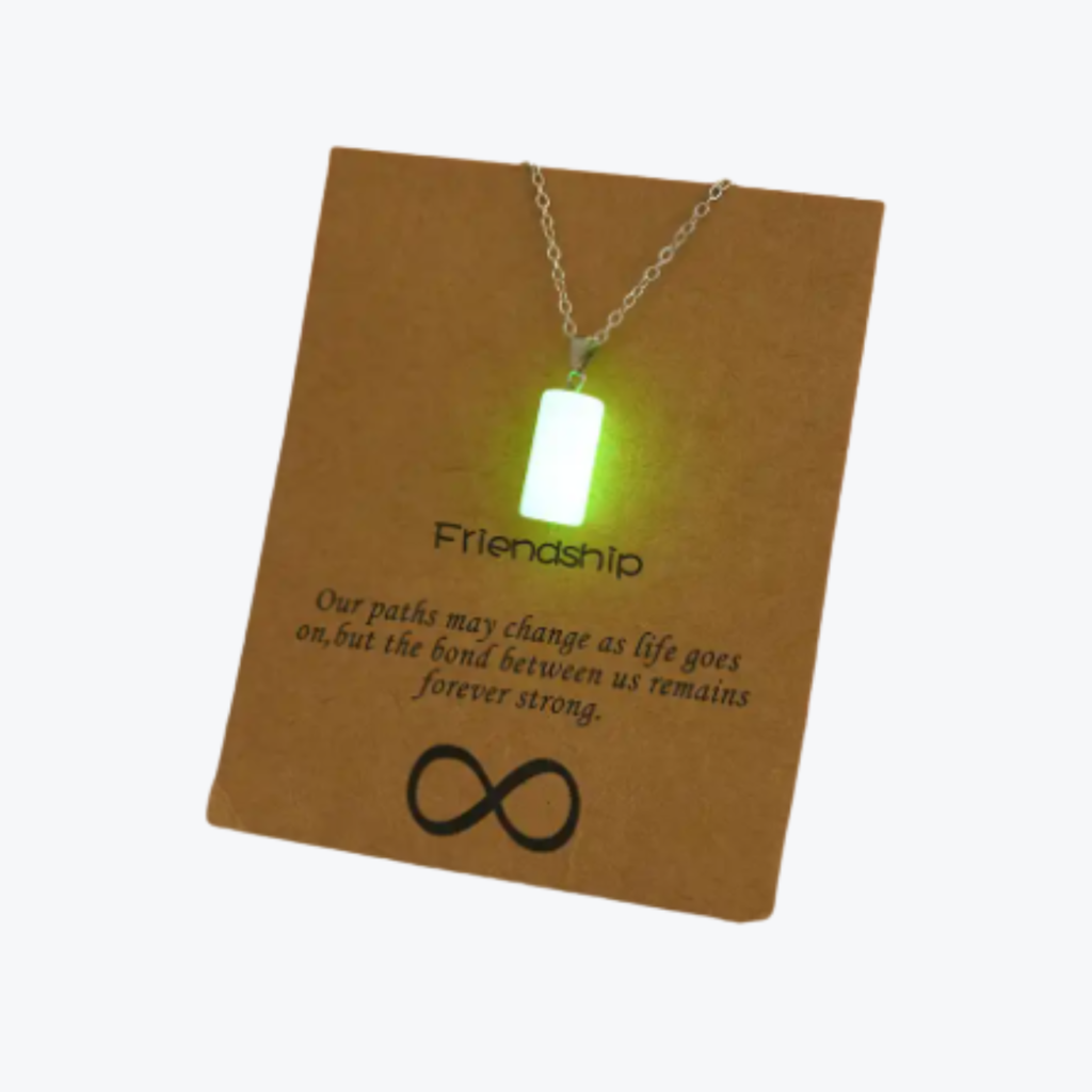 collar con colgante luminoso