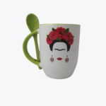 Mug con cucharita Frida Khalo
