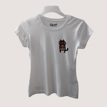Camiseta para dama con diseño de Gato