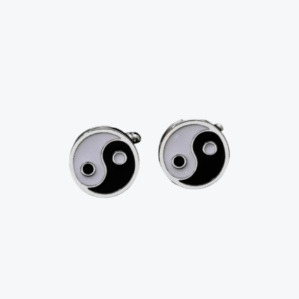 Mancornas o gemelos con diseño de Yin y Yang