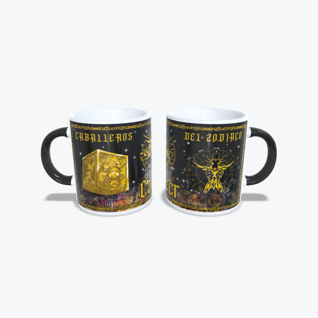 Mug Magico del caballero dorado Death Mask de Cáncer