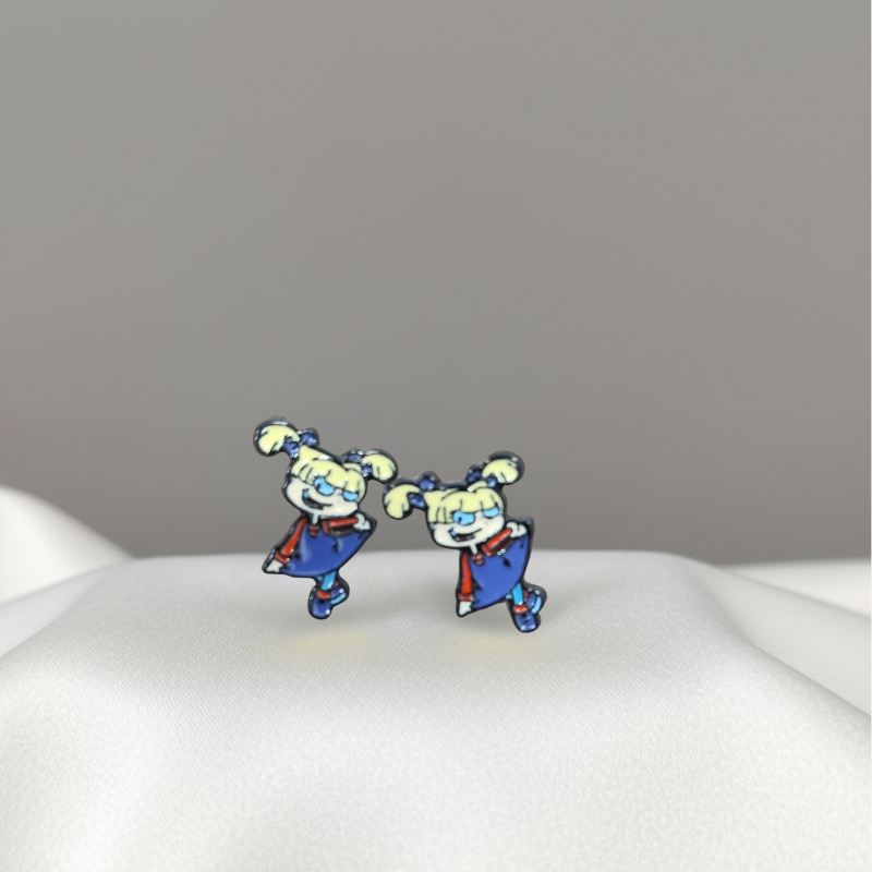 Aretes con diseño de Angelica - Rugrats Aretes con diseño de Angelica - Rugrats