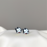 Aretes de topito con diseño del Gato Felix