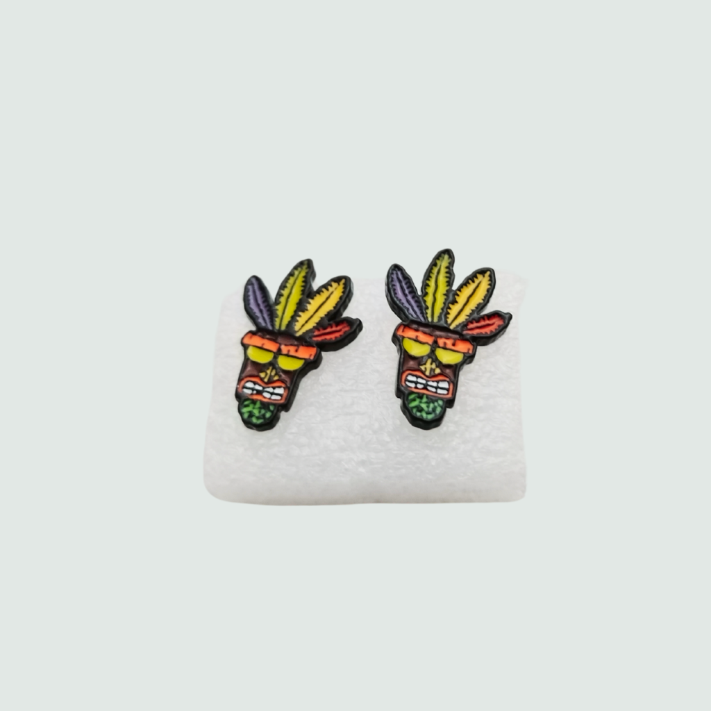 Aretes con diseño de Crash Bandicoot1