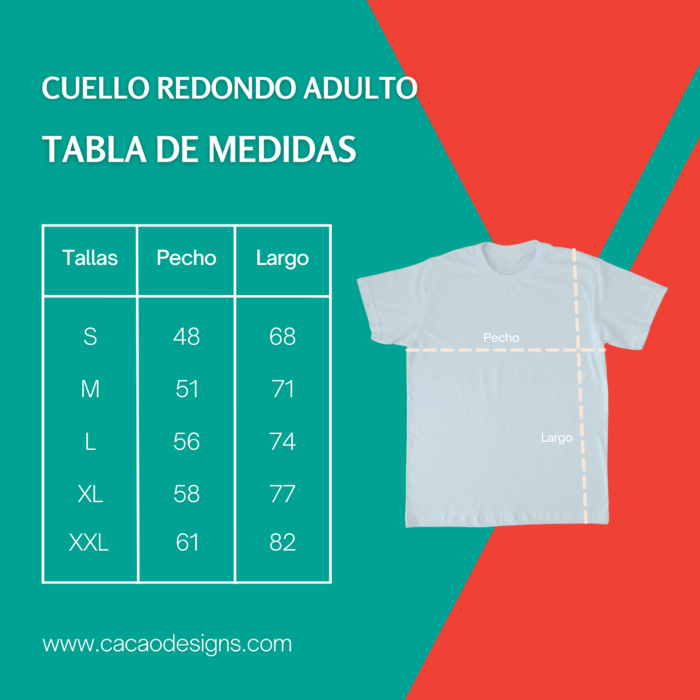 Tallas de camisetas adulto