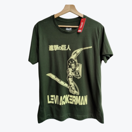 Camiseta Unisex Levi - Attack On Titan Verde