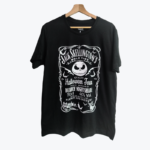 Camiseta Unisex Jack Skellington Etiqueta de whisky