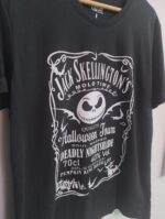 Camiseta Jack Skellington Etiqueta de whisky Unisex