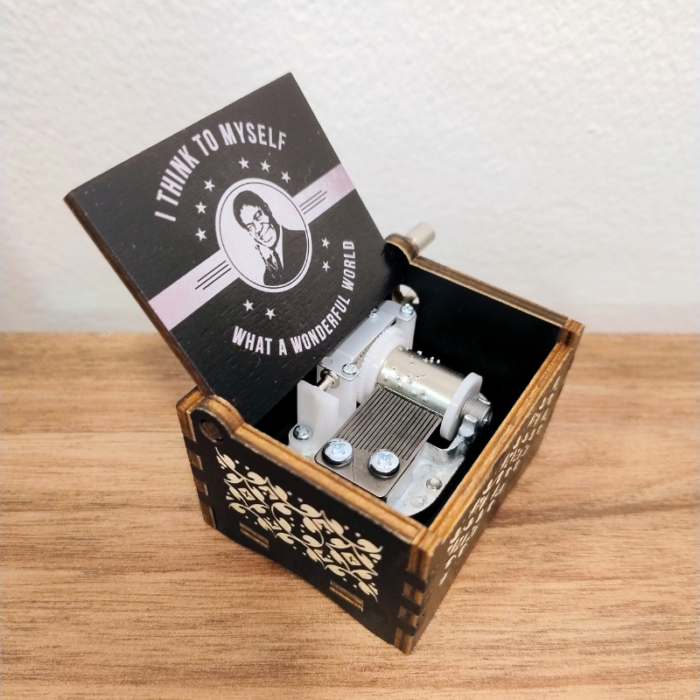 Caja Musical de Manivela What a Wonderful World - Imagen 2